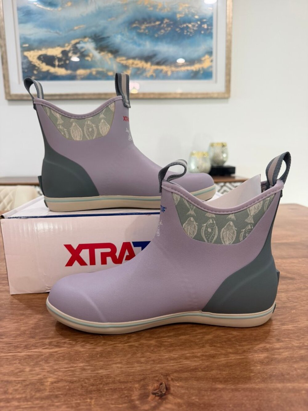 XtraTuf Salmon Sisters 6in Ankle Deck Boots Waterproof Lavender 9W/7.5M BNIB